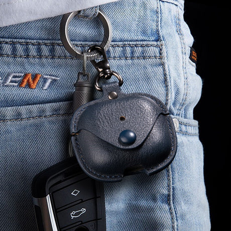 Airpods 4 deksel i kunstskinn - mørkebrun