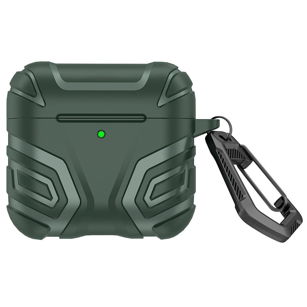 Apple AirPods (4. gen.) Robust silikonetui m. Karabinkrok - Grønn