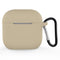 Apple AirPods (4. generasjon) Silikondeksel inkl. Karabinhage - Beige