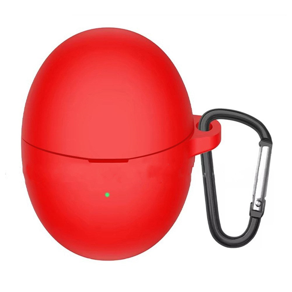 Huawei FreeBuds 6 Silikone Case m. Karabinhage - Rød