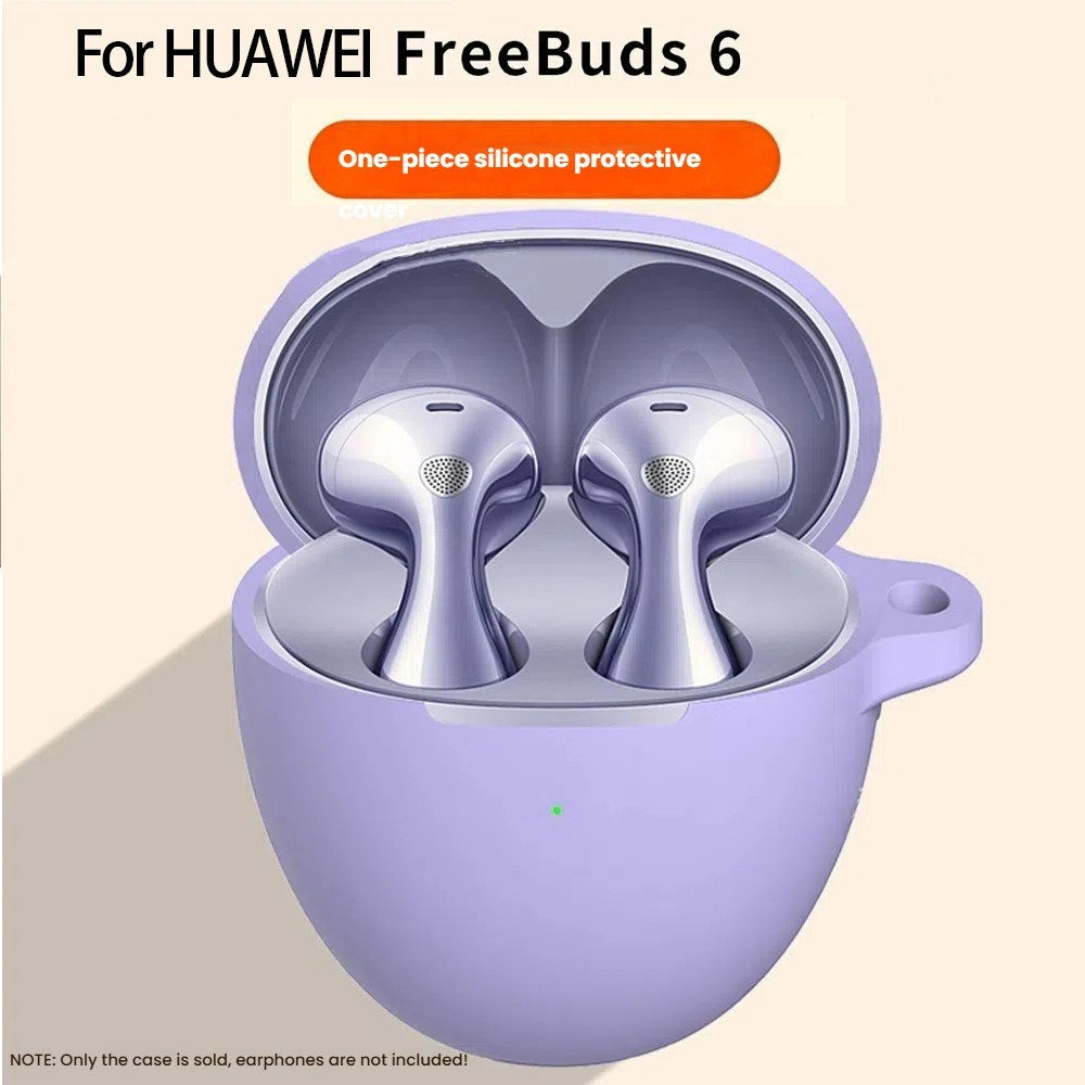 Huawei FreeBuds 6 Silikone Case m. Karabinhage - Sort