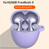 Huawei FreeBuds 6 Silikone Case m. Karabinhage - Sort