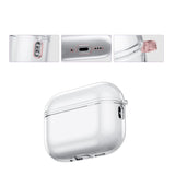 Apple AirPods Pro (3. gen.) Transparent Plast Cover - Gennemsigtig / Sort