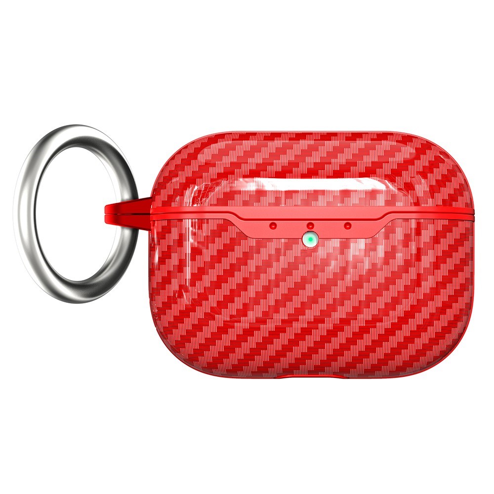 Carbon Plast Cover til Apple AirPods Pro (3. gen.) - Rød