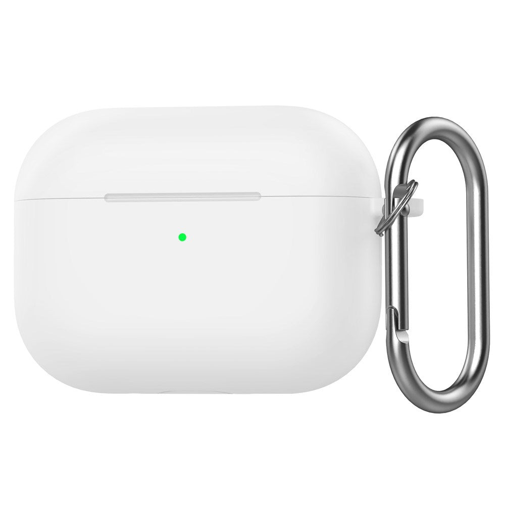 Silikone Cover til Apple AirPods Pro (3. gen.) - Karabinhage - Hvid