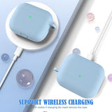 Silikone Cover til Apple AirPods Pro (3. gen.) - Karabinhage & Rengøringspen - Beige