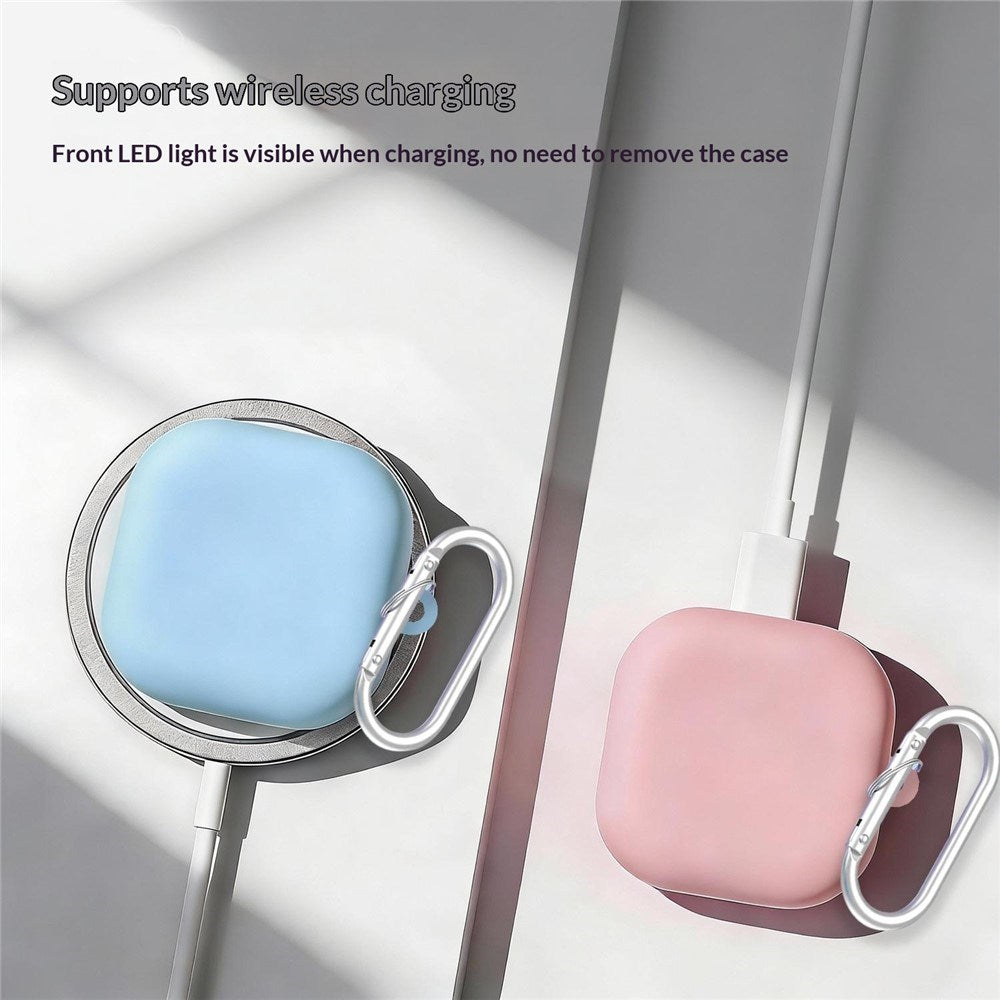 Samsung Galaxy Buds 4 / 4 Pro Silikone Cover m. Karabinhage - Lilla