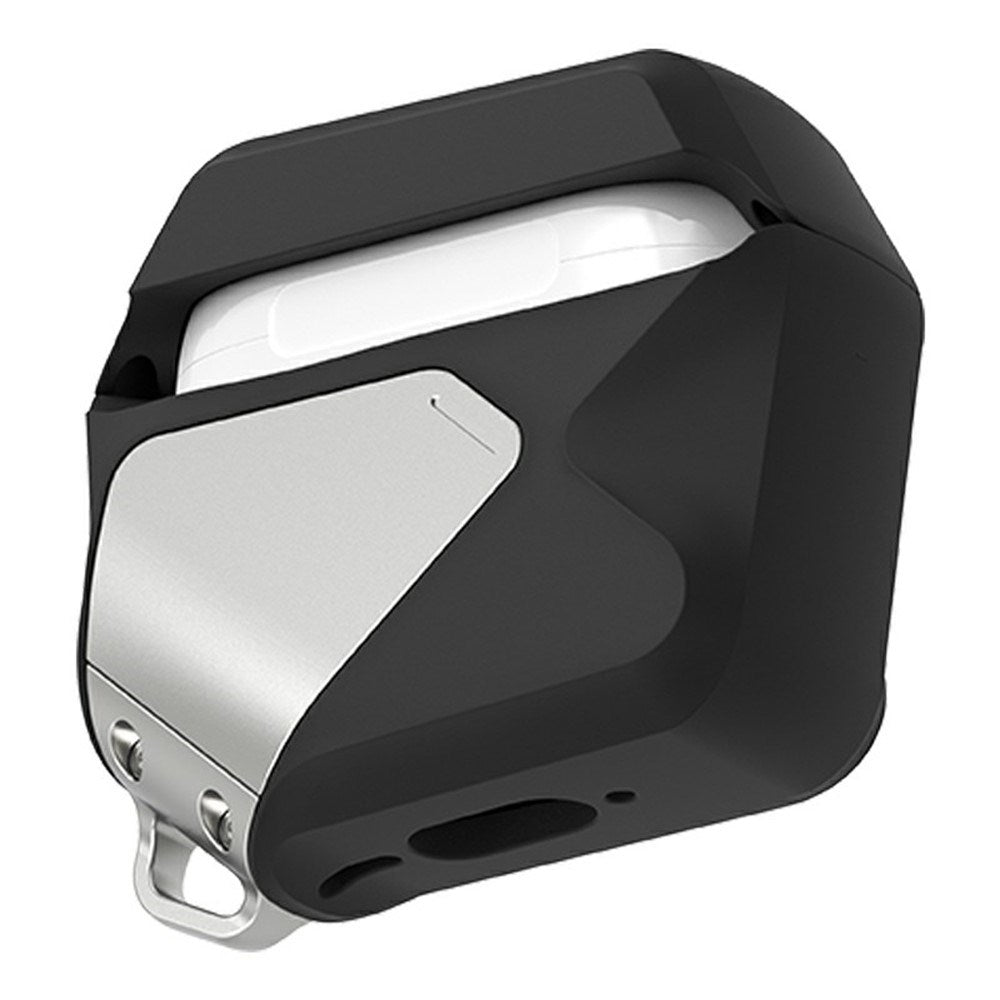 Apple AirPods (4. Gen.) AULUMU Geometrisk Plast Cover inkl. Strop - Sort