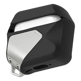 Apple AirPods (4. Gen.) AULUMU Geometrisk Plast Cover inkl. Strop - Sort
