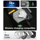Apple AirPods (4. Gen.) AULUMU Geometrisk Plast Cover inkl. Strop - Sort