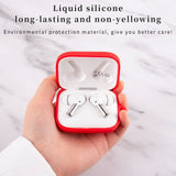 OnePlus Buds Pro silikondeksel med karabinkrok - Hvit