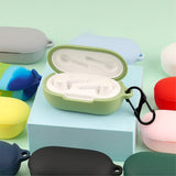 OnePlus Buds Z2 silikondeksel med karabinkrok - Rosa