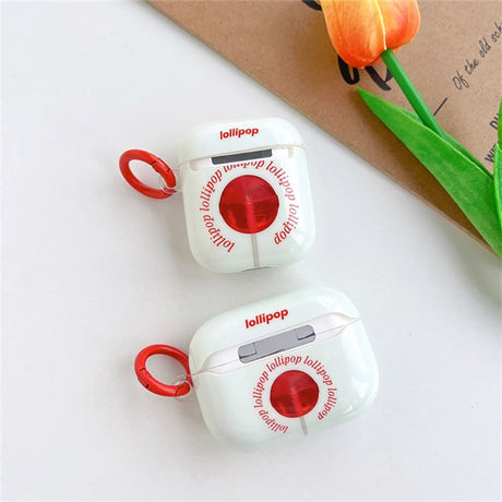 Apple AirPods (3. gen.) Plastdeksel m. Karabinring - "Lollipop"