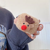 Apple AirPods (3 gener.) Fleksibelt juledeksel i plast m. Ulltrekk - Reinsdyr