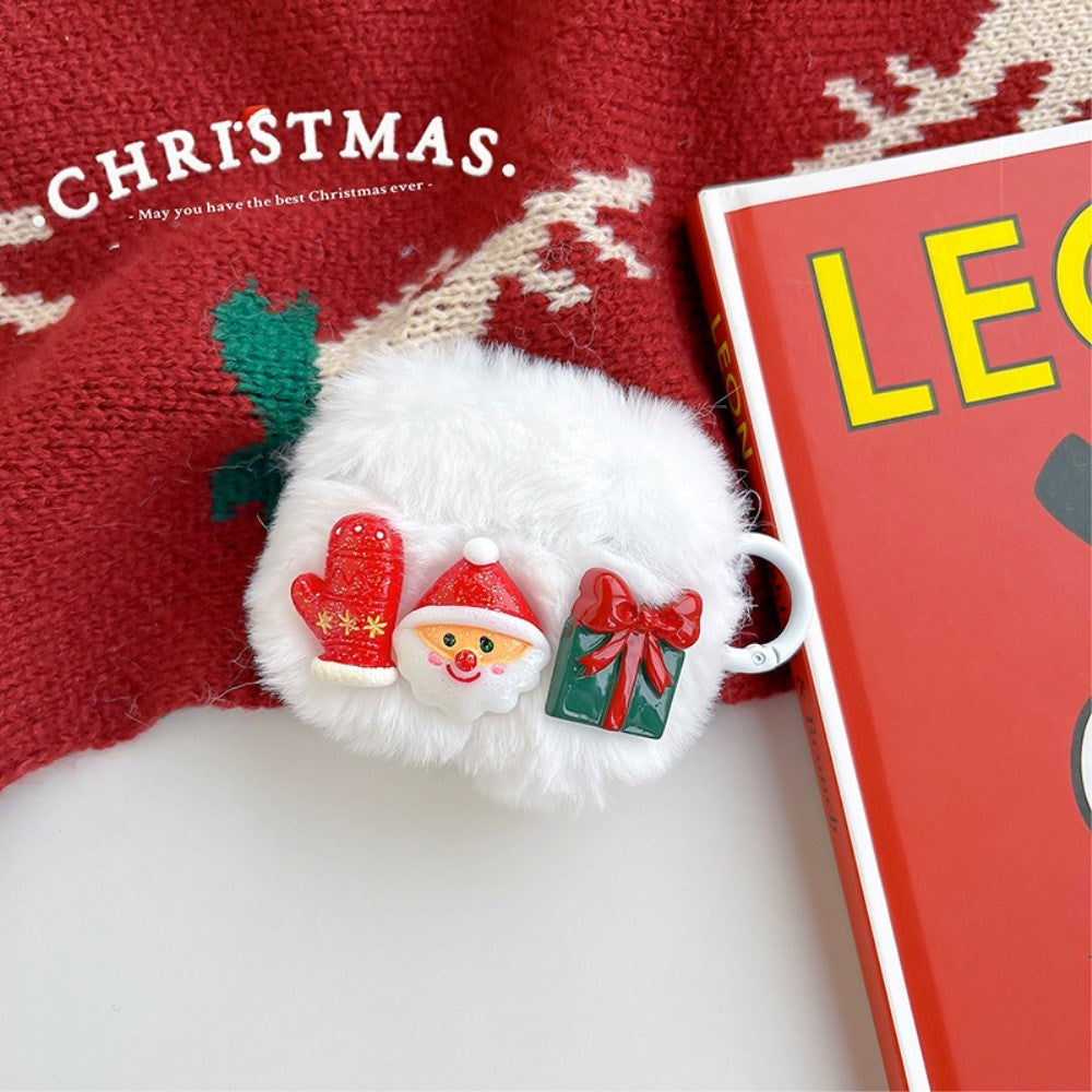 Apple AirPods (3 gener.) Fleksibelt juledeksel i plast m. Ulltrekk - Julefigurer - Hvit