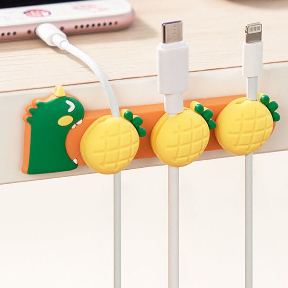 Universal Cable Manager med 3 holdere - Dobbeltsidig lim - Blå