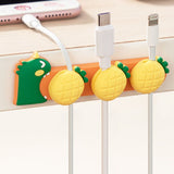 Universal Cable Manager med 3 holdere - Dobbeltsidig lim - Blå