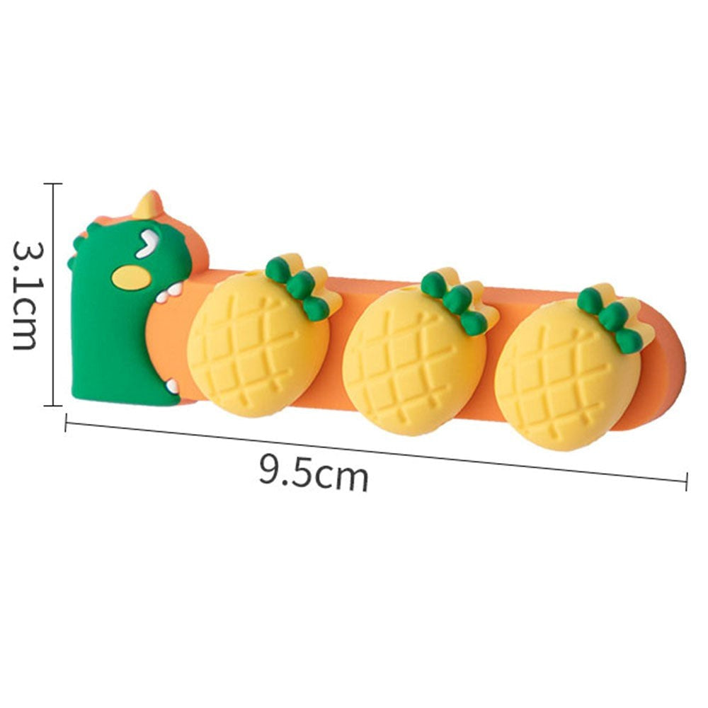 Universal Cable Manager med 3 holdere - Dobbeltsidig lim - Blå