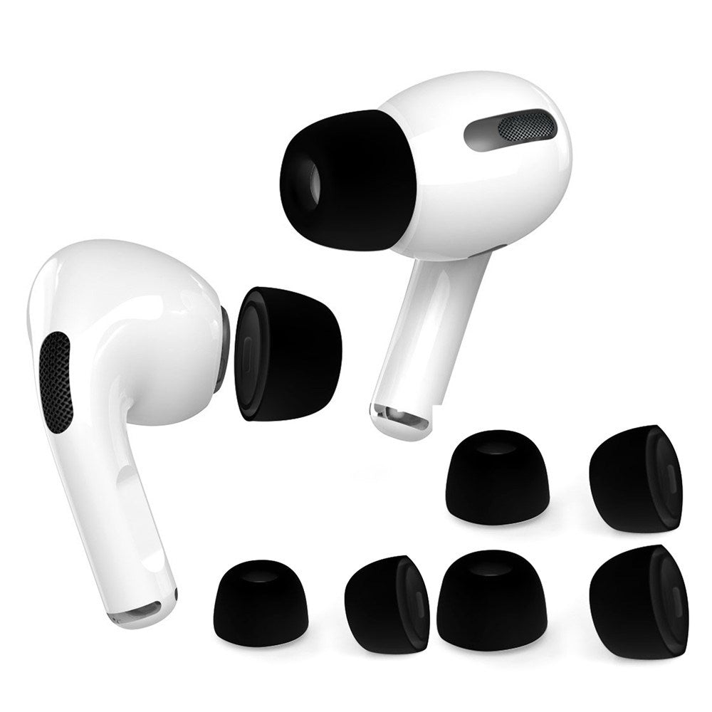 AirPods Pro (1. & 2. Gen.) AHASTYLE Ørepropper - 3 Par - S / M / L - Sort