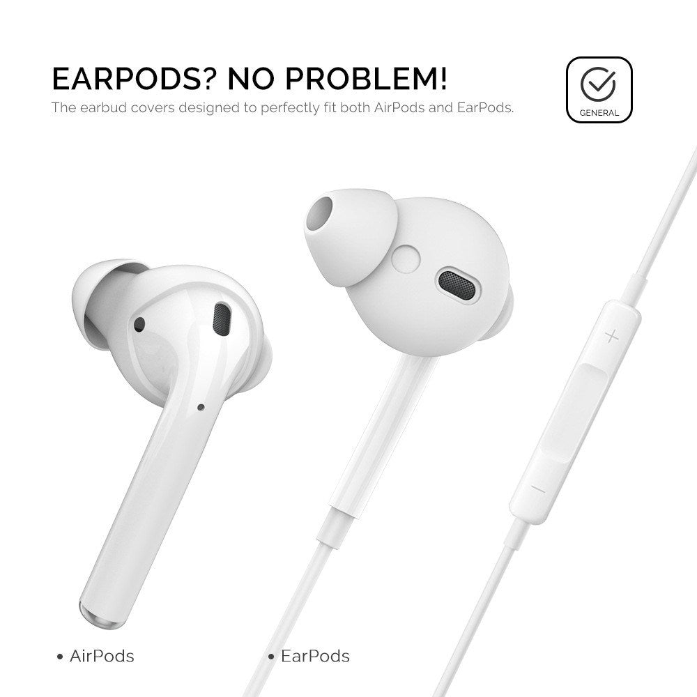 Apple AirPods (1. & 2. Gen) Ørepuder  Str. S m. Opbevaringsetui- 3 Par - Hvid