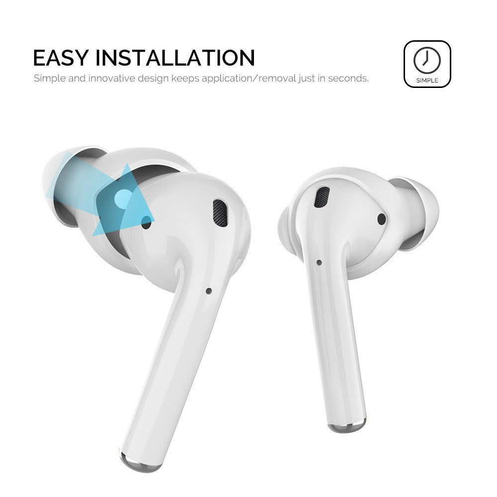 Apple AirPods (1. & 2. Gen) Ørepuder  Str. S m. Opbevaringsetui- 3 Par - Sort