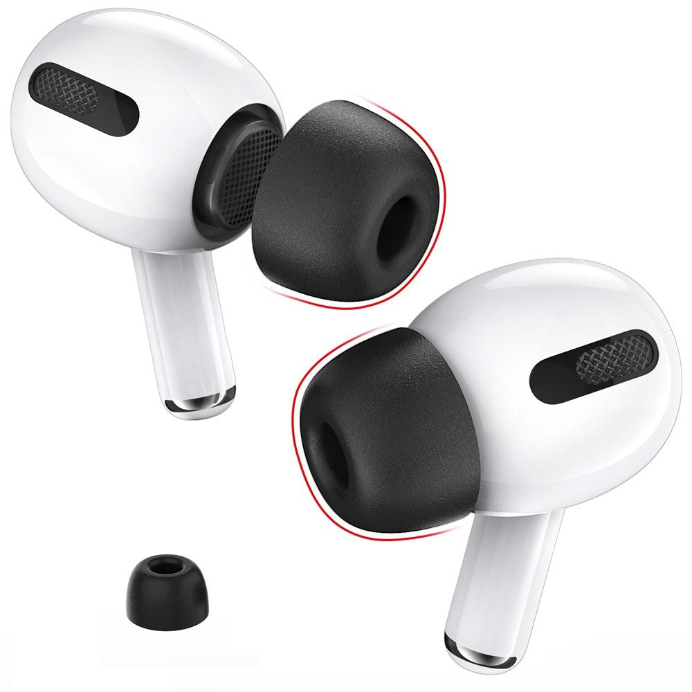 AHASTYLE AirPods Pro (1. & 2. Gen.) WG28 Ørepropper i Memory Foam - Str. S - Sort