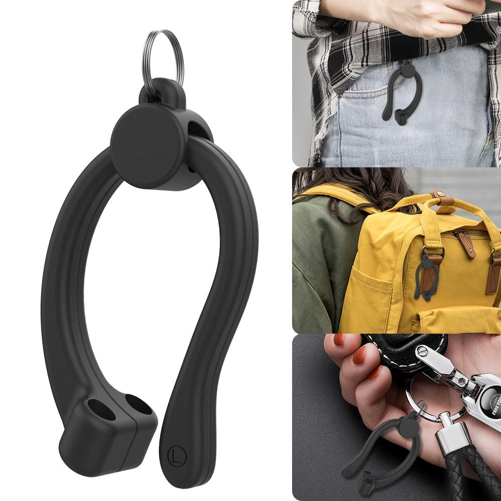 AirPods / AirPods Pro fleksibel magnetisk silikon ørekrok - svart