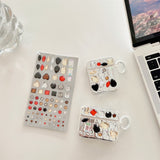 Apple AirPods (1 og 2. gen.) Fleksibelt plastdeksel m. Perleutsmykning - Sølv