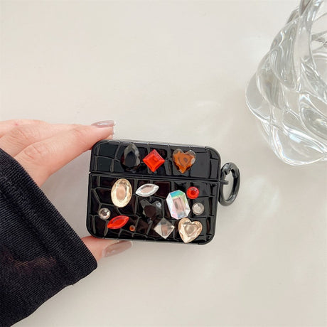 Apple AirPods Pro (1. gen.) Fleksibelt plastdeksel m. Perleutsmykning - Svart