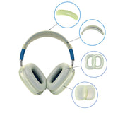 AirPods Max fleksibelt silikondeksel m. Ørekrokbeskytter - Gjennomsiktig / Grønn