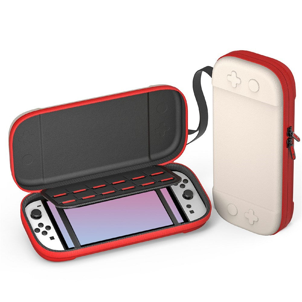 Nintendo Switch 2 - Opbevaringstaske m. Strop - Beige / Rød