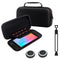 Nintendo Switch 2 Opbevaringstaske - Silikone Kabelbinder & Joystick Grip Caps - Sort / Rød / Hvid