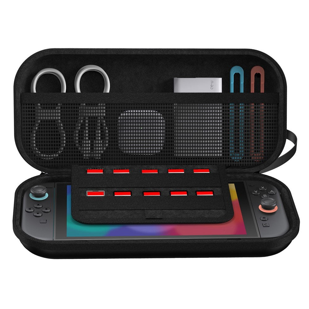Nintendo Switch 2 Rejsetaske m. Organiseringsmuligheder - Sort