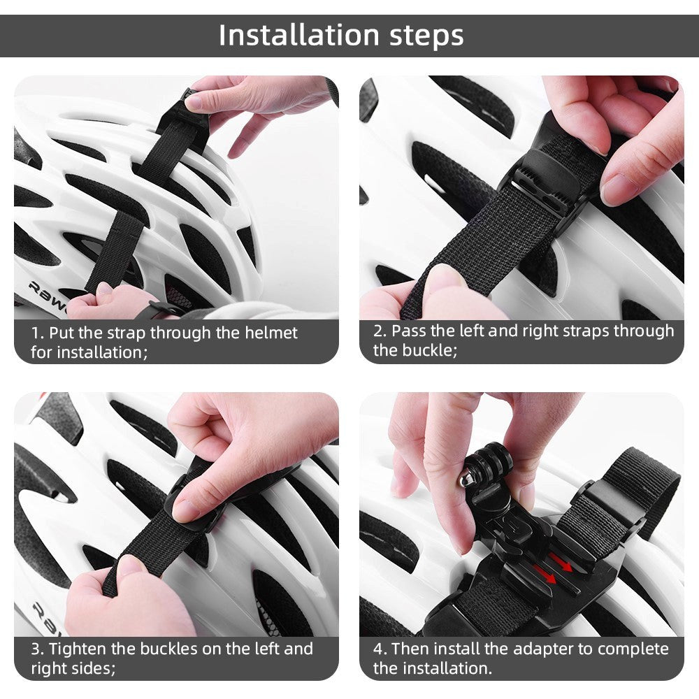 GoPro 4 - 11 Cykelhjelm Strop med holder - Sort