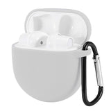 OnePlus Buds silikonetui med karabinkrok - Hvit