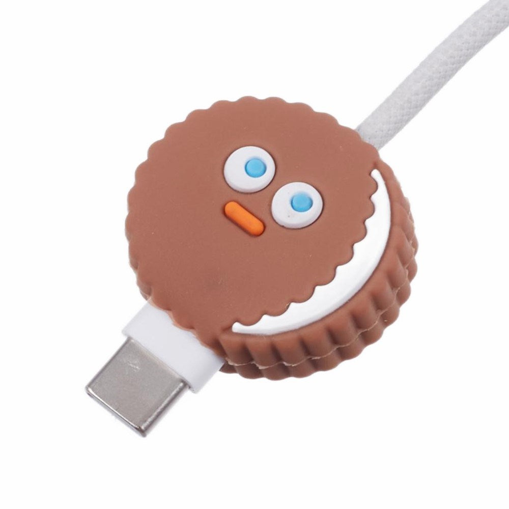 USB-C Kabelbeskytter - Lys Cookie