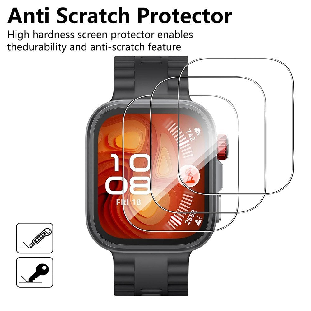 Huawei Watch Fit 4 Pro Skærmbeskyttelsesfilm - 3 stk - Gennemsigtig