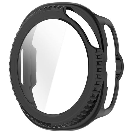 Samsung Galaxy Watch 8 Classic (46mm) Plast Cover - Indbygget Skærmbeskyttelsesglas - Sort