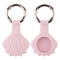 Apple AirTag Silikone Cover m. 3D Design - inkl. Nøglering - Lyserød Muslingeskal