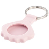 Apple AirTag Silikone Cover m. 3D Design - inkl. Nøglering - Lyserød Muslingeskal