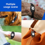 AirTag vanntett fleksibelt plastdeksel m. Karabinhage - Blå