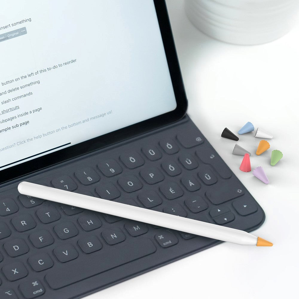 Apple Pencil 1 &amp; 2nd Gen Pen Tip Cover 8 stk. i flere farger