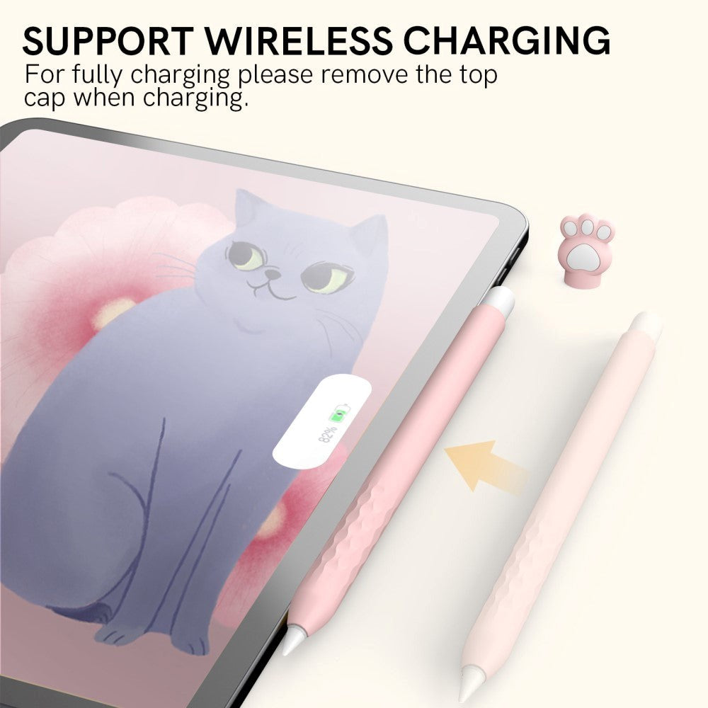Apple Pencil 2nd Gen. Fleksibelt silikondeksel m. Motiv - Paw