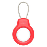 AirTag Cover m. Stålwire - Hårdt Plastik - Rød