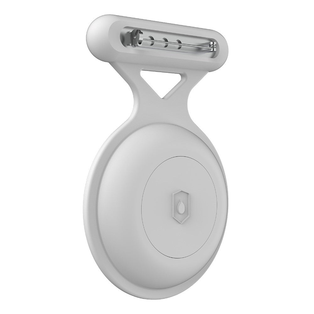 AirTag silikondeksel m. Brosje - Hvit 