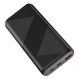 XO Powerbank m. 1 x USB-A QC 18W og 1 x USB-C PD 20W - 20 000 mAh - Svart