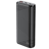 XO Powerbank m. 1 x USB-A QC 18W og 1 x USB-C PD 20W - 20 000 mAh - Svart