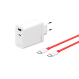 Vegglader etc. USB-C til USB-C-kabel - OnePlus - 120W - USB-C / USB-A - Hvit