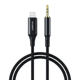Choetech Lightning til 3.5mm Minijack Kabel - 2m - Sort