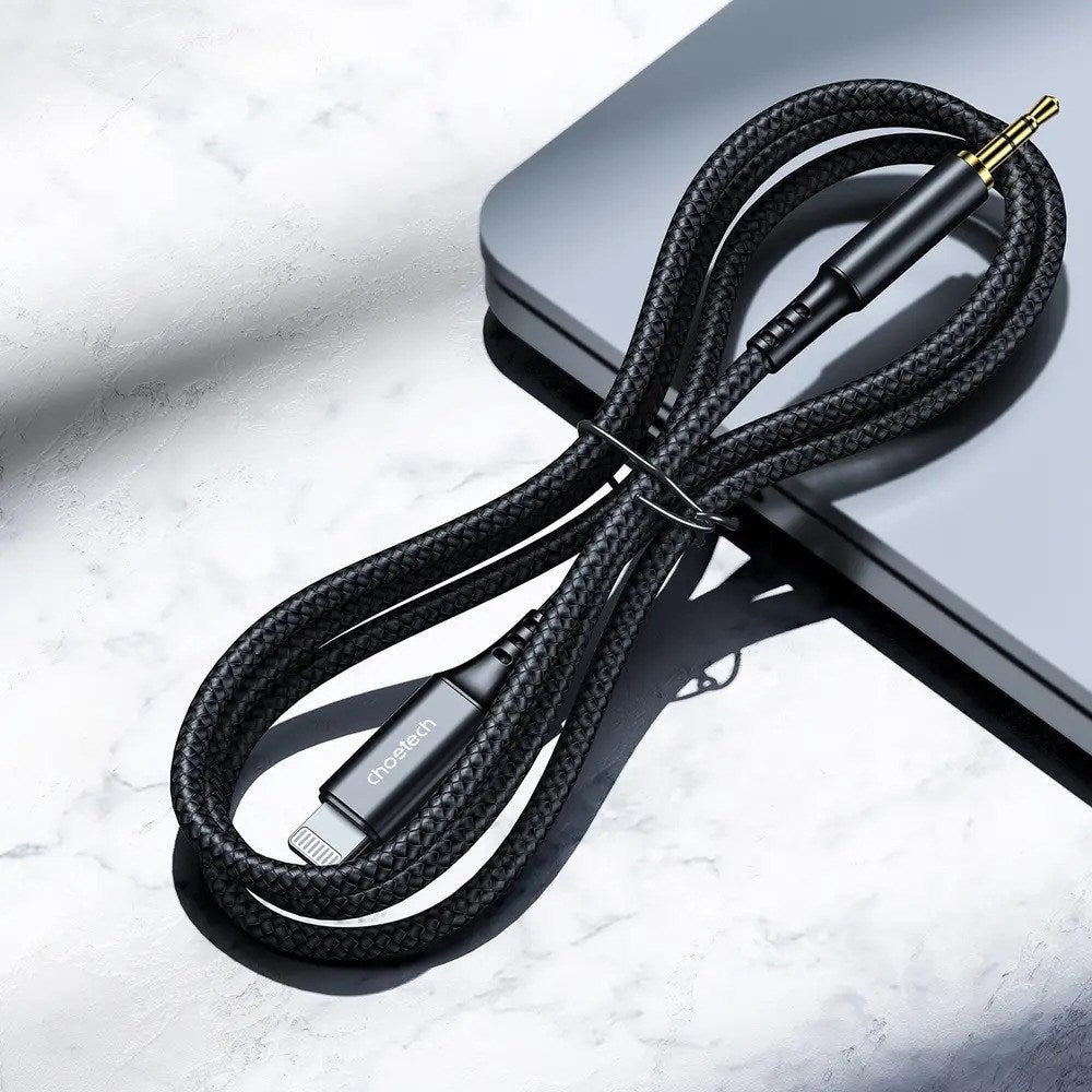 Choetech Lightning til 3.5mm Minijack Kabel - 2m - Sort